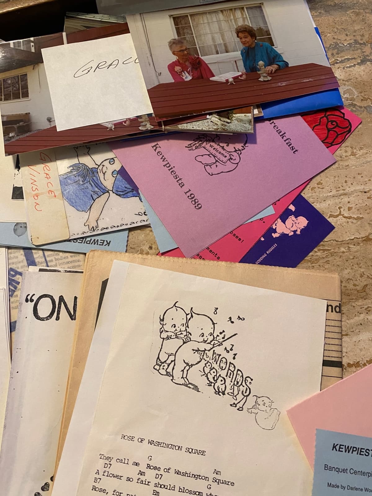 Vintage 1989 Kewpie Kids Club Collection With Newsletters & Memorabilia 3