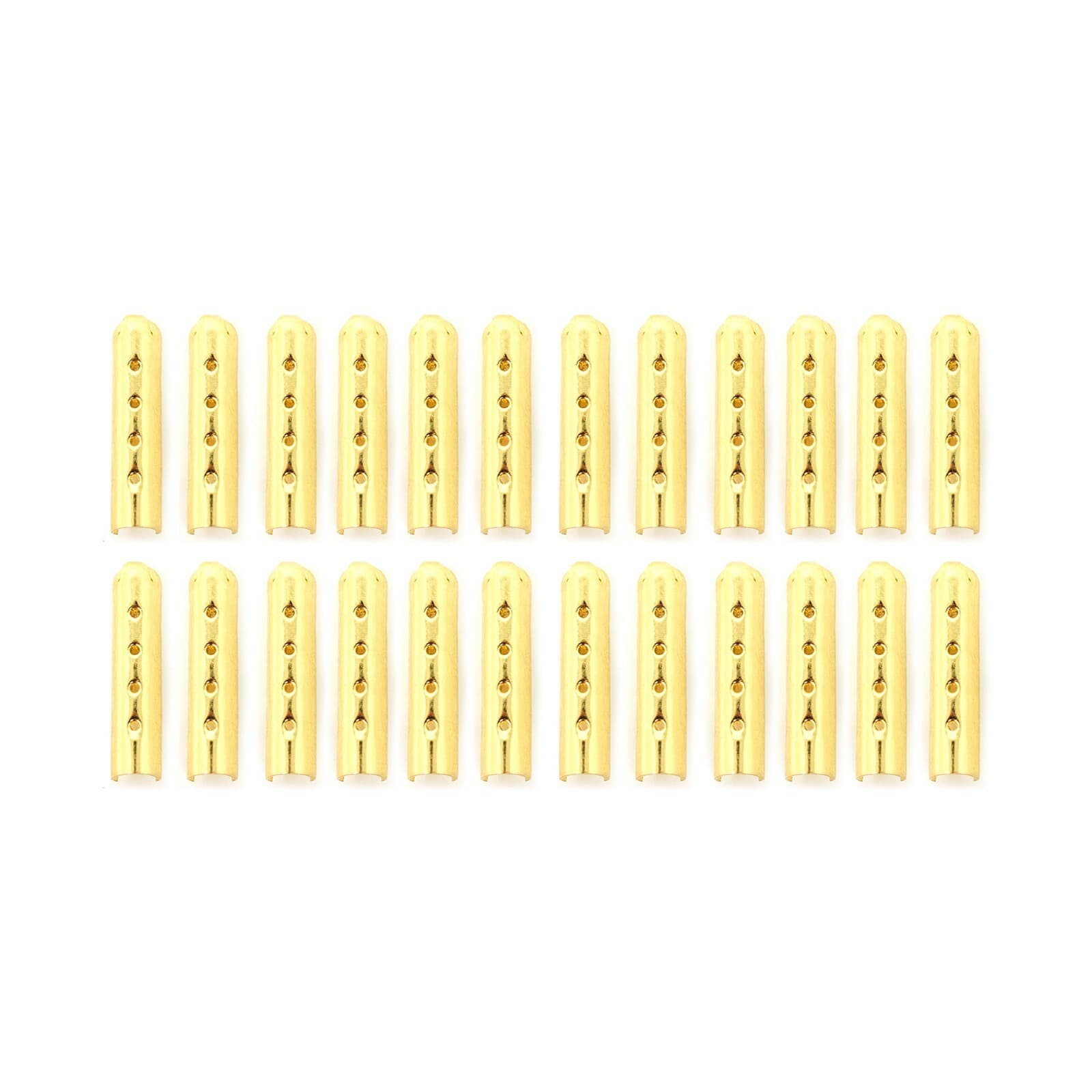 Litlaces - Aglet Tips Removable Clamp On Easy to Install Gold Tips - 24pc