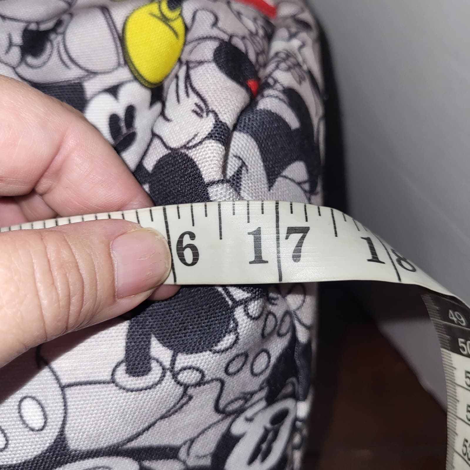 Disney  Mickey & Minnie Gray Canvas Tote Duffle Gym Travel Bag Super Cute! 3