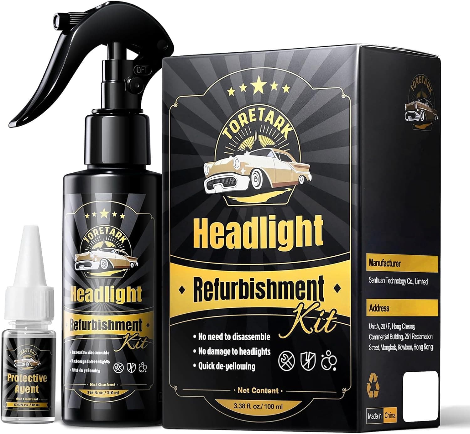 Headlight Restorer Headlight Restoration Kit No Sanding Required Repair of Resto