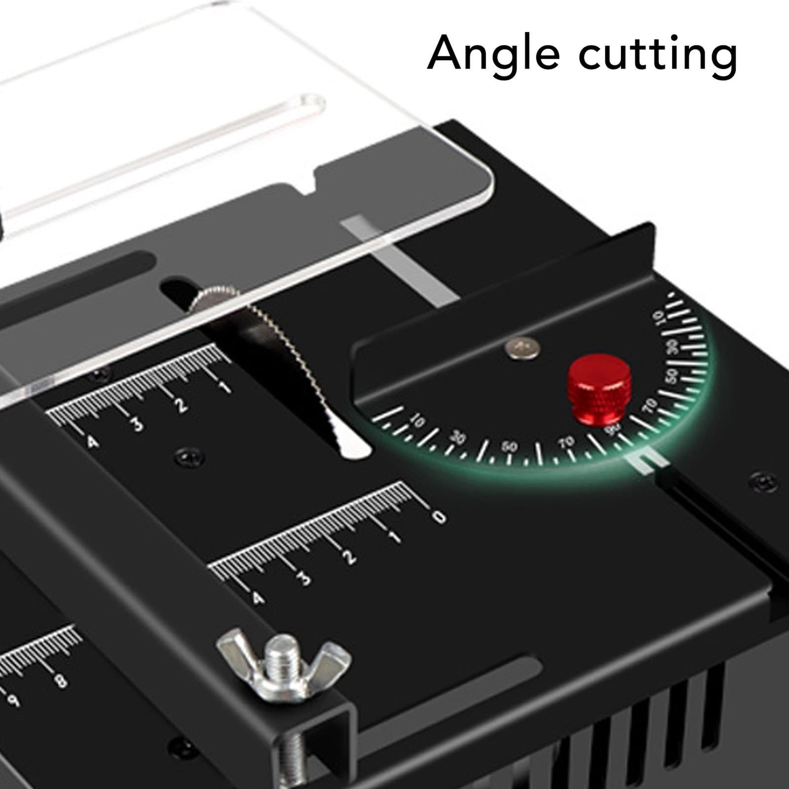 100W Mini Table Saw Speed & Angle Adjustable Desktop Electric Saw Cutter NEW 5