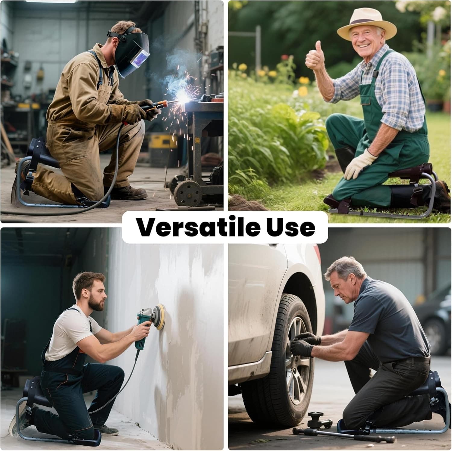 Knee Seat for Gardening with Straps – Ergonomic Garden Kneeler and Seat with K 5