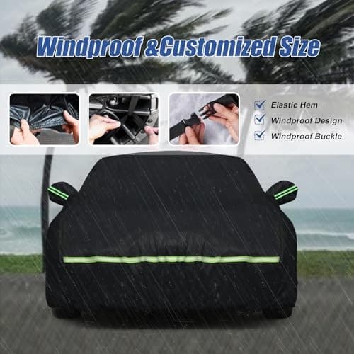 Waterproof Car Covers for 2010-2023 Chevy(Black) Custom Heavy Duty Camaro 5