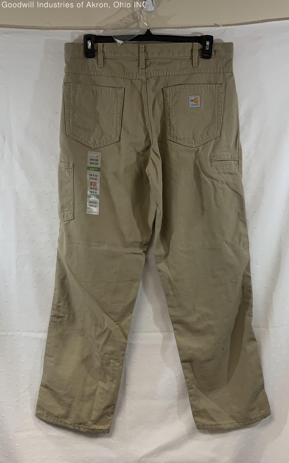 Carhartt NWT Khaki FRB159 FR Midweight Canvas Loose Fit Work Pants Mens 36x32 2