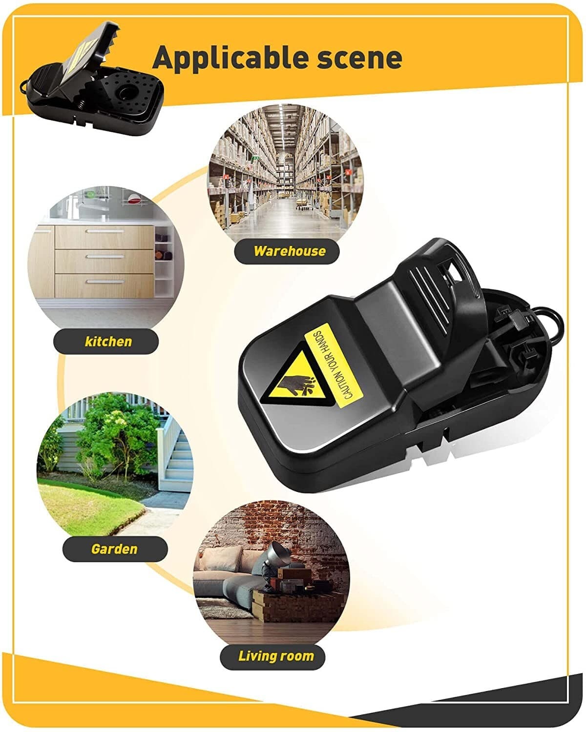 LARGE Mouse Traps Rat Mice Rodent Killer Snap Trap Reusable Heavy Duty Pest Trap 4