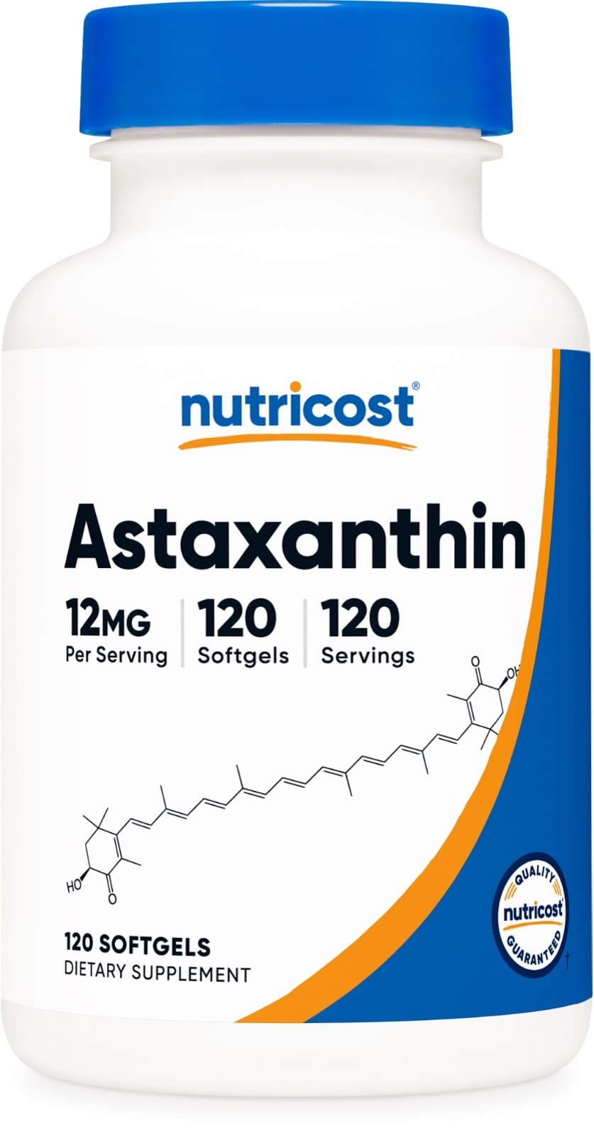 Nutricost Astaxanthin 12mg, 120 Softgels - Gluten Free & Non-GMO