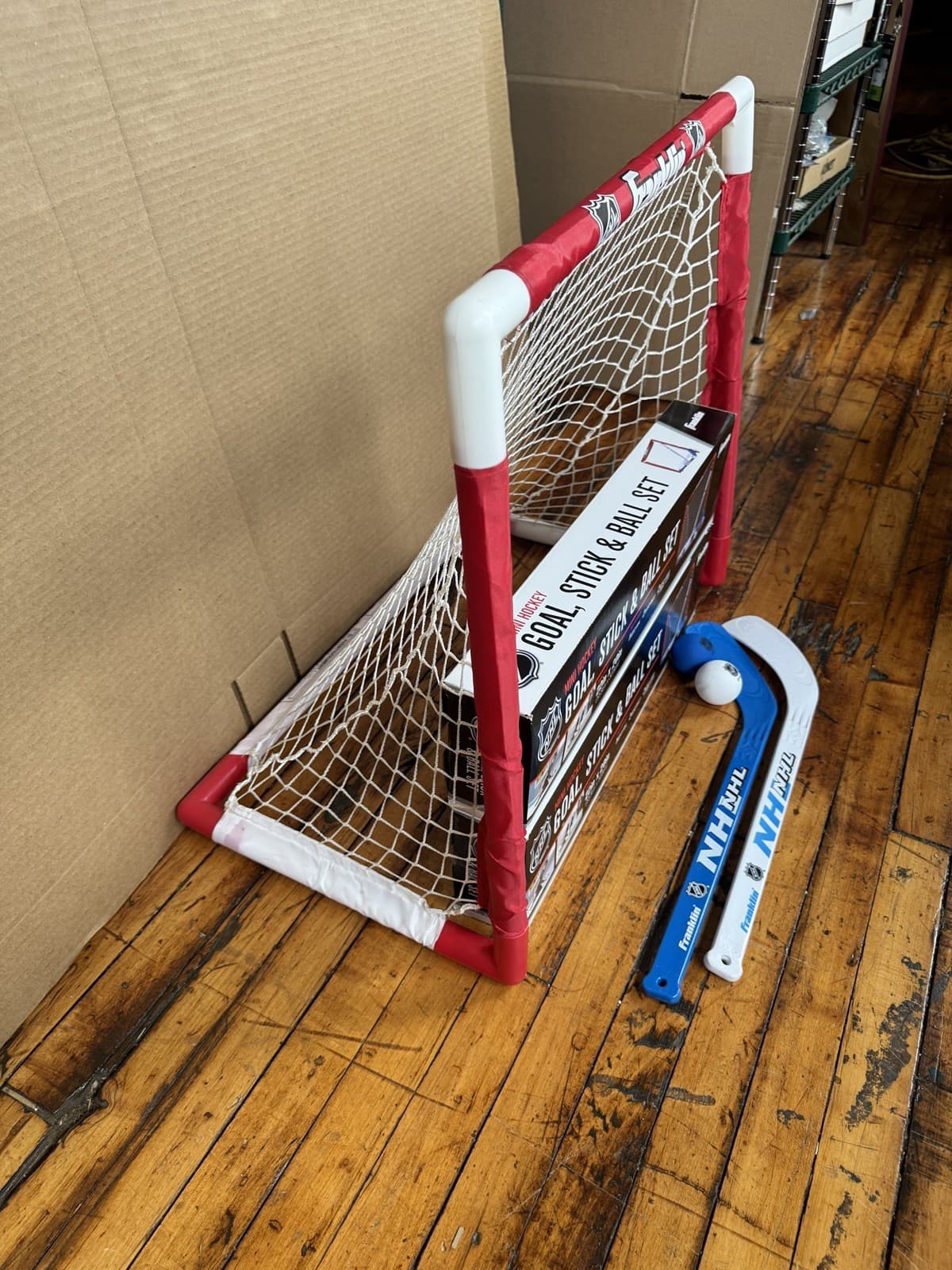 Franklin Sports NHL Kids Mini Hockey Set - 3 Goals, 6 Sticks and 6 Balls New 5