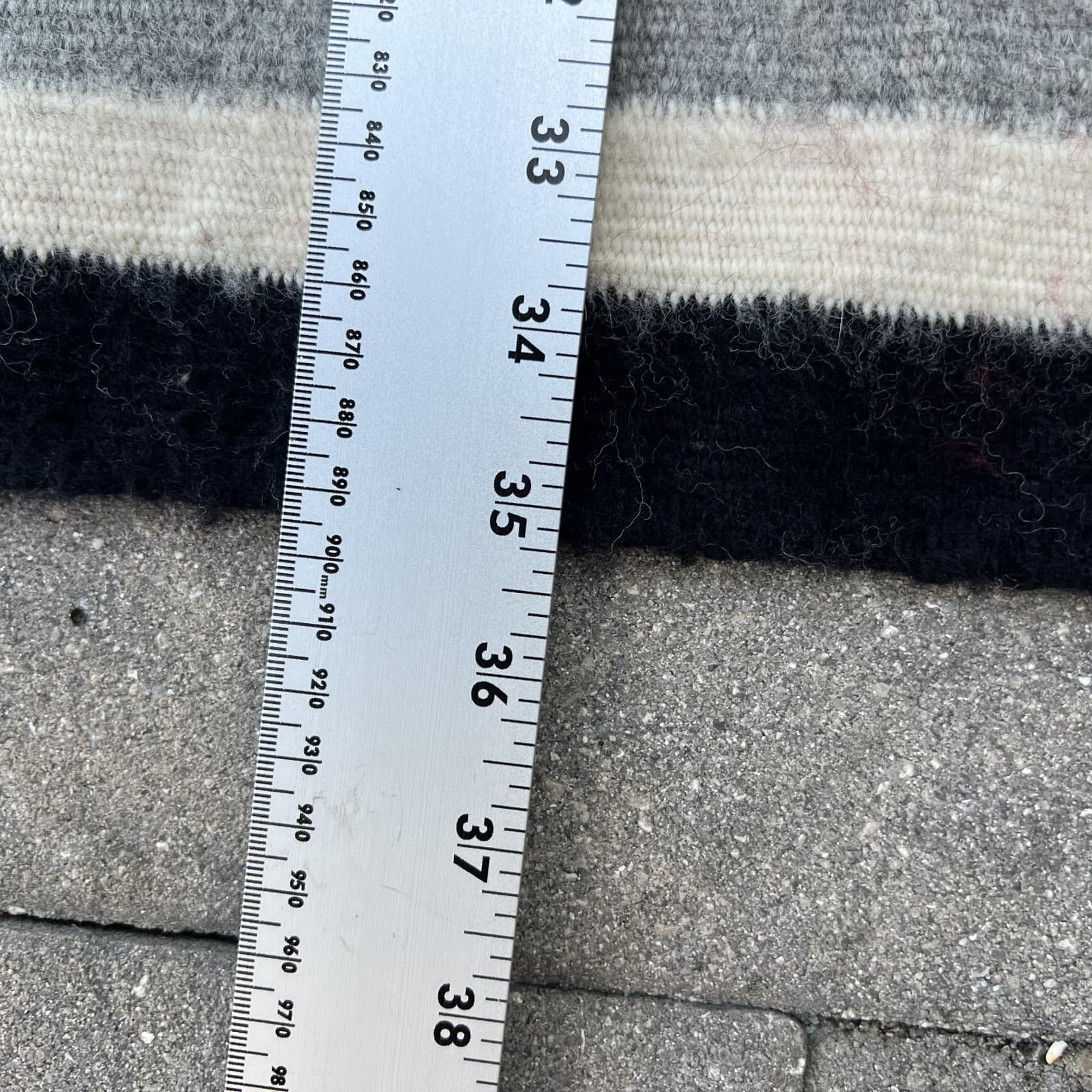 VTG Navajo Southwest Klagetoh Arizona Geometric Handwoven 35” X 61” Rug Tapestry 6