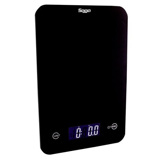 SAGA Digital Kitchen Scale Touch Glass 11lb 5kg / 5000g X 1g oz Diet Food Postal 5