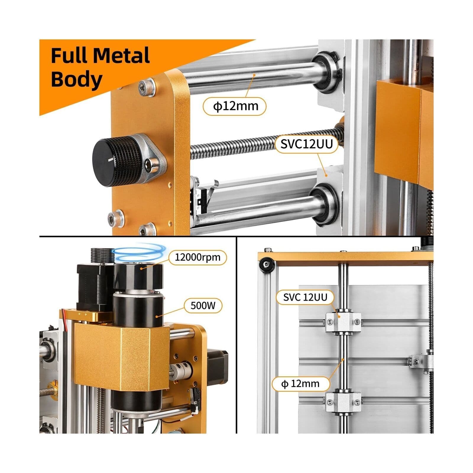 CNC 3018 Pro Max 500W CNC Router Machine Milling Cutting Engraving Machine 6