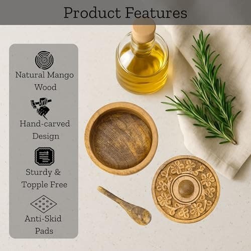  Salt Pepper Pinch Bowls, Vintage Salt Box Cellar with Wooden lid | Wood White 3