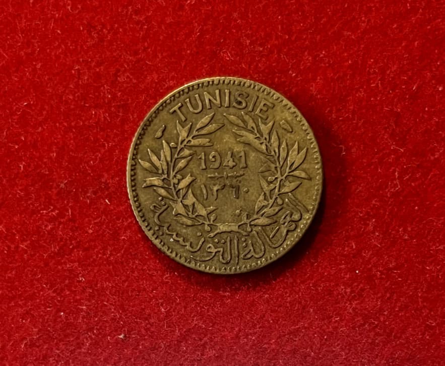 Tunisia 1941 AH1360 Franc KM#247 T1142a 2