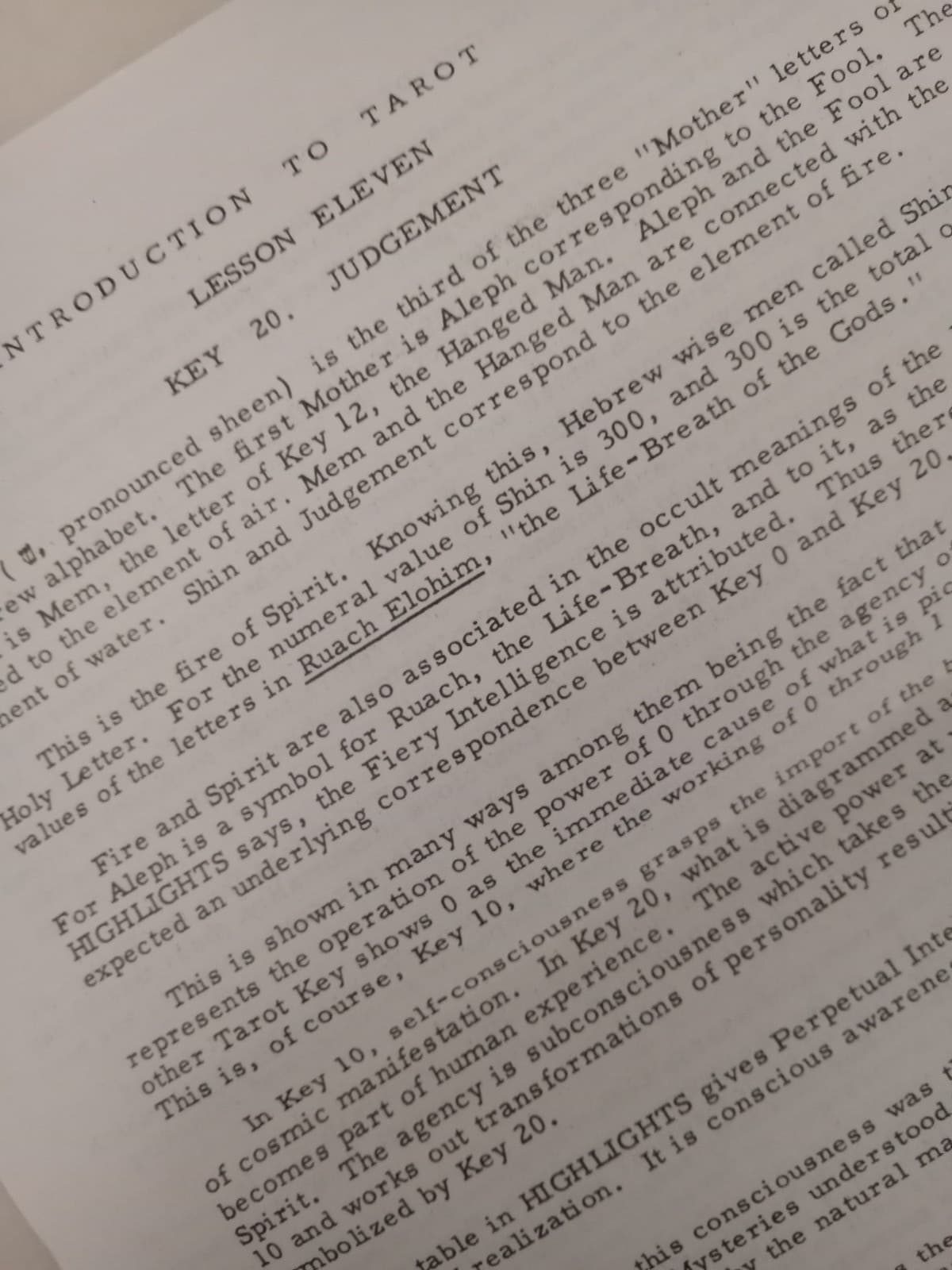 1961 Builders of The Adytum BOTA Introduction to Tarot  Lesson 11 Metaphysical 3