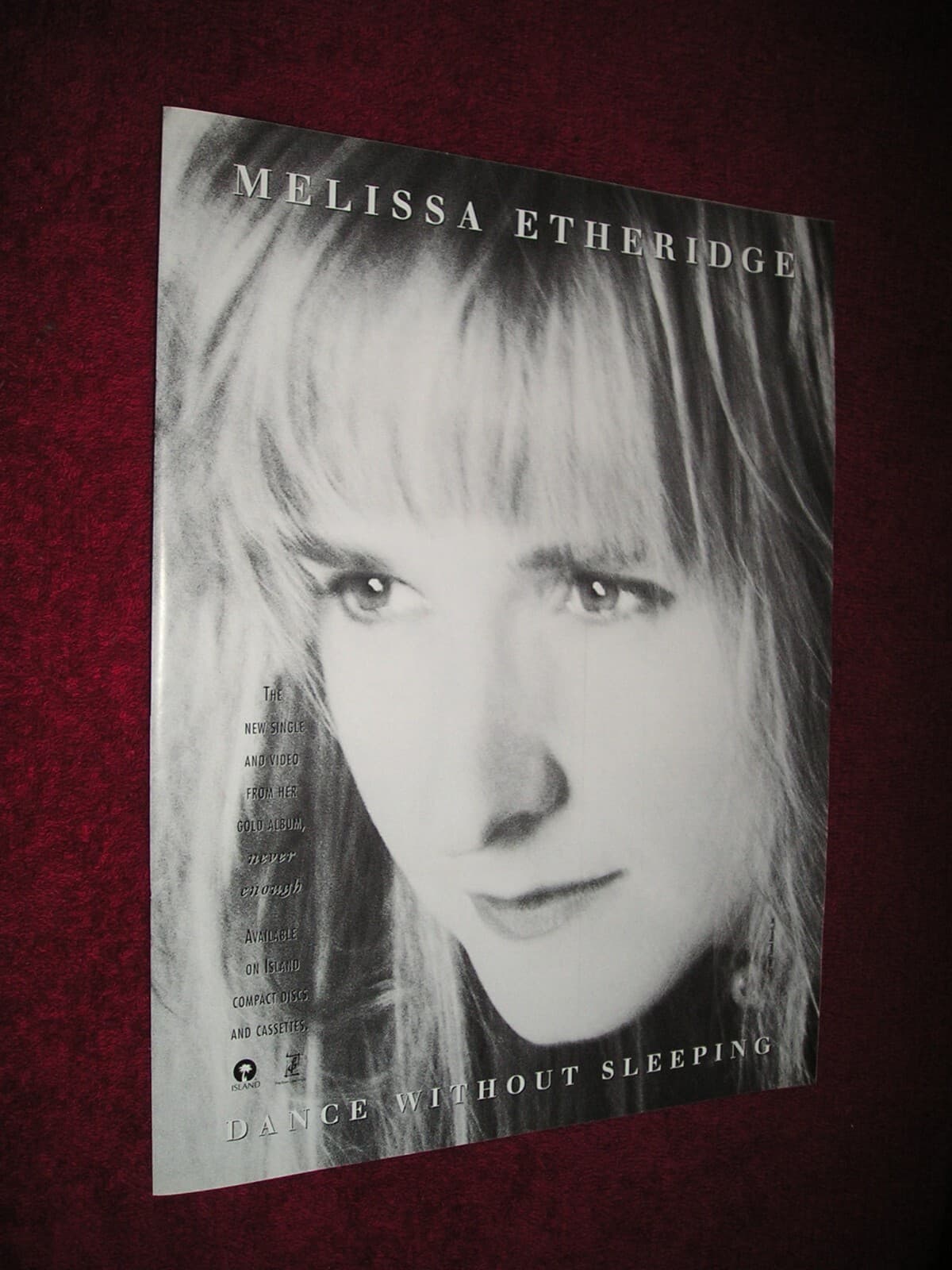MELISSA ETHERIDGE - 1988, 1992, & 1994 US Five(5) Different Full-Page Ads 4