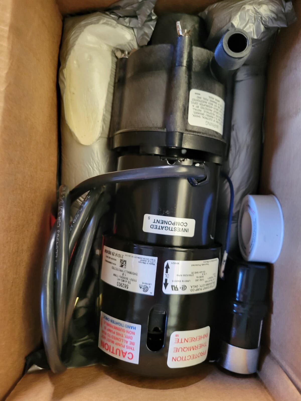 Little Giant 582903 TE-4-MD-HC Pump 1/10 Hp Pps Magnetic 115V 1" 3