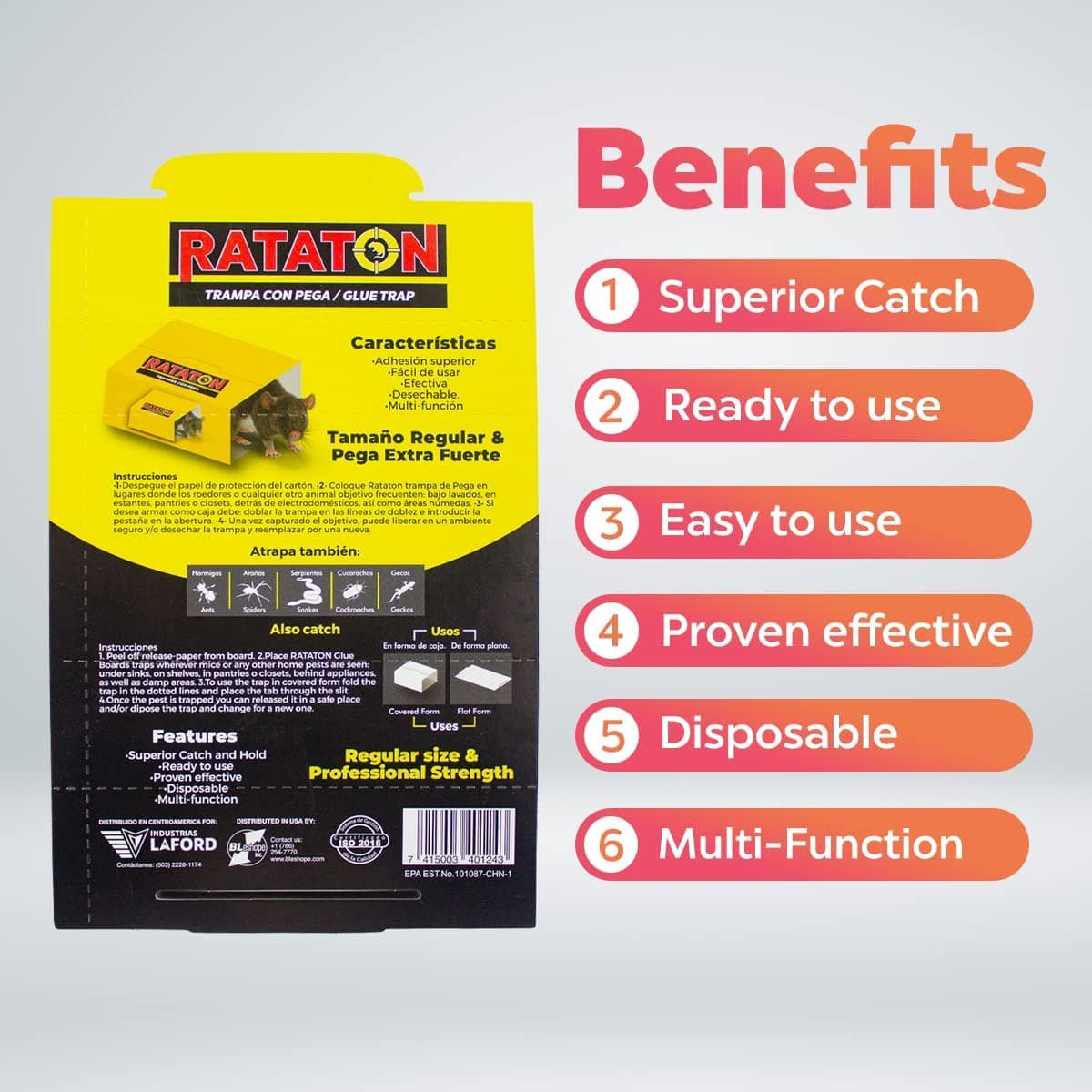 Non Toxic Peanut Butter Scented Glue Trap, 12 Pack - Mice, Insects, Spiders, Bug 3