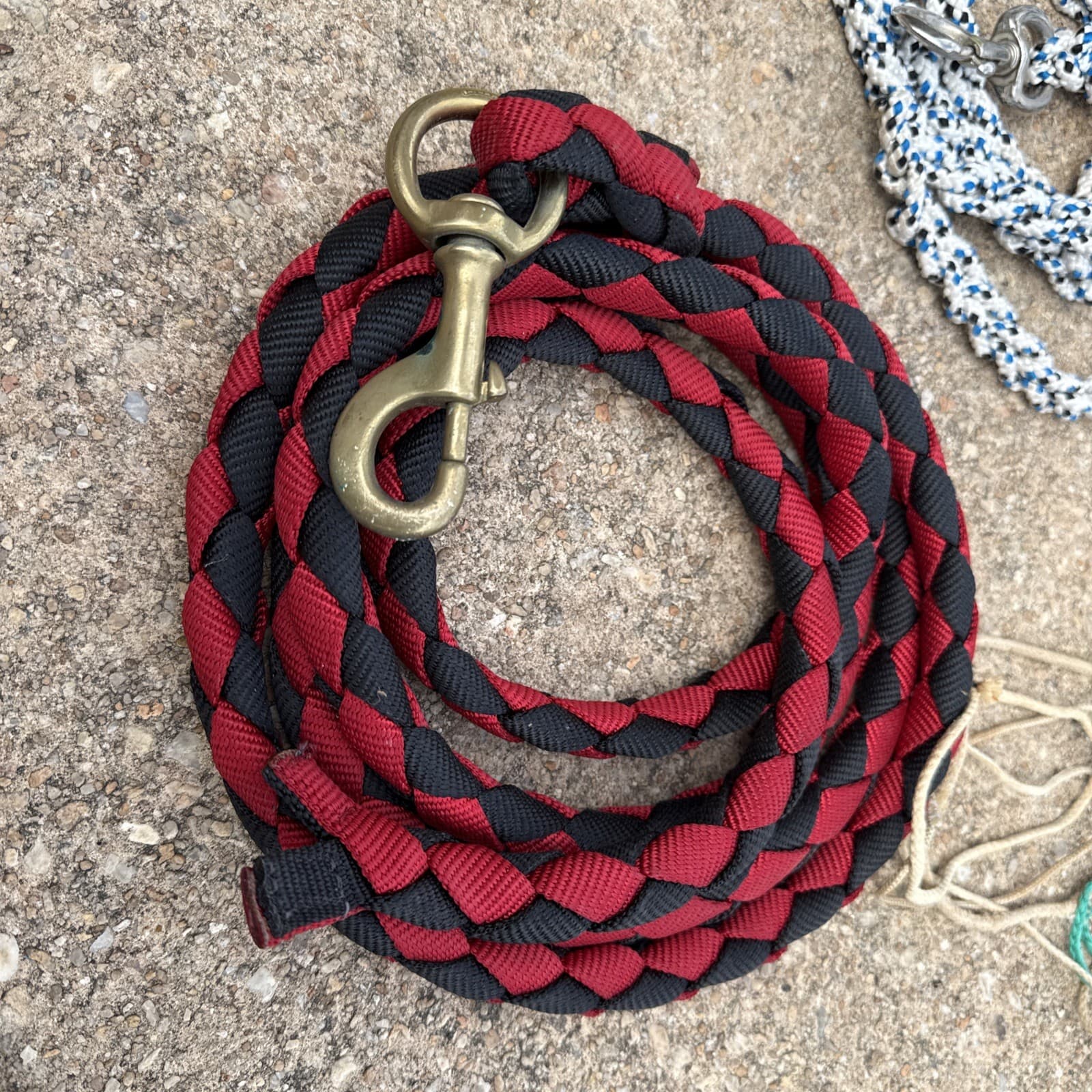 HUGE! Leather Horse Lot Equestrian Heavy Lead Ropes Halters Brass Nylon 4