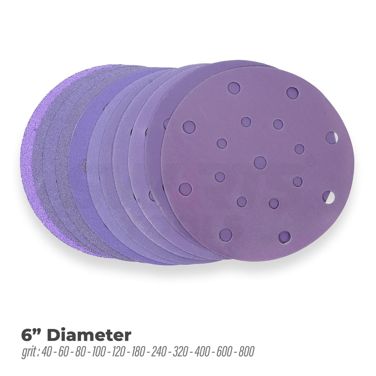 Sanding Discs Pads for Orbital Sander Circular Hook & Loop - 125mm 5" 150mm 6" 3