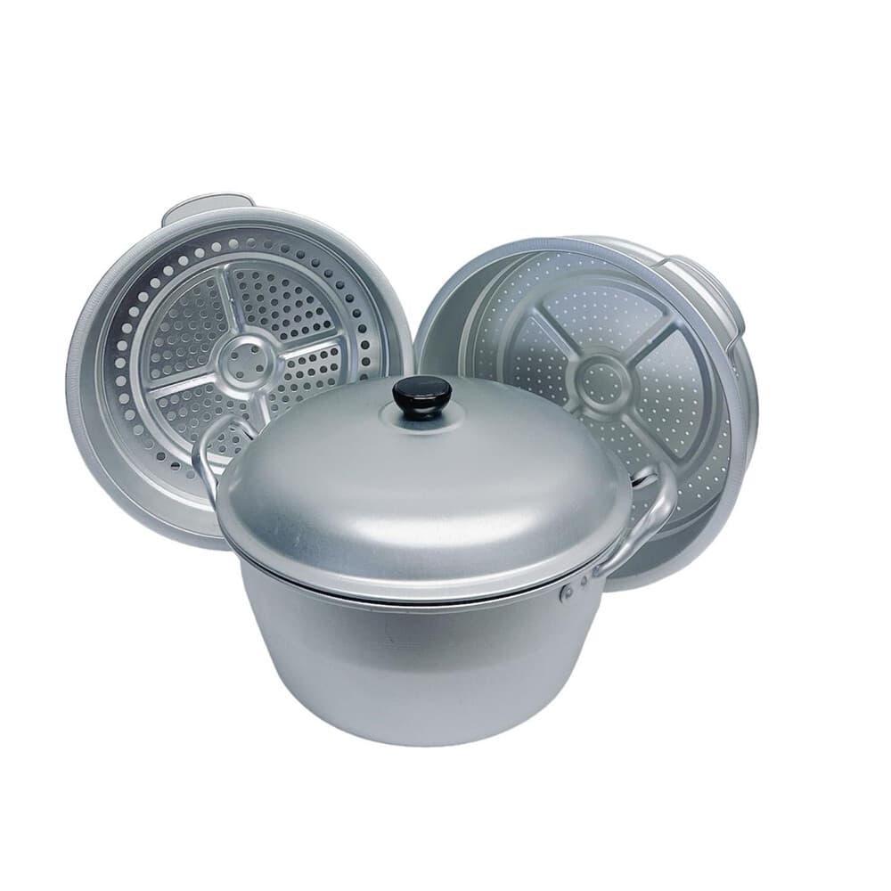 12"/30CM 3 Tier Aluminum Steamer Large And Small Hole Cookware 3 Layers Steamer  6