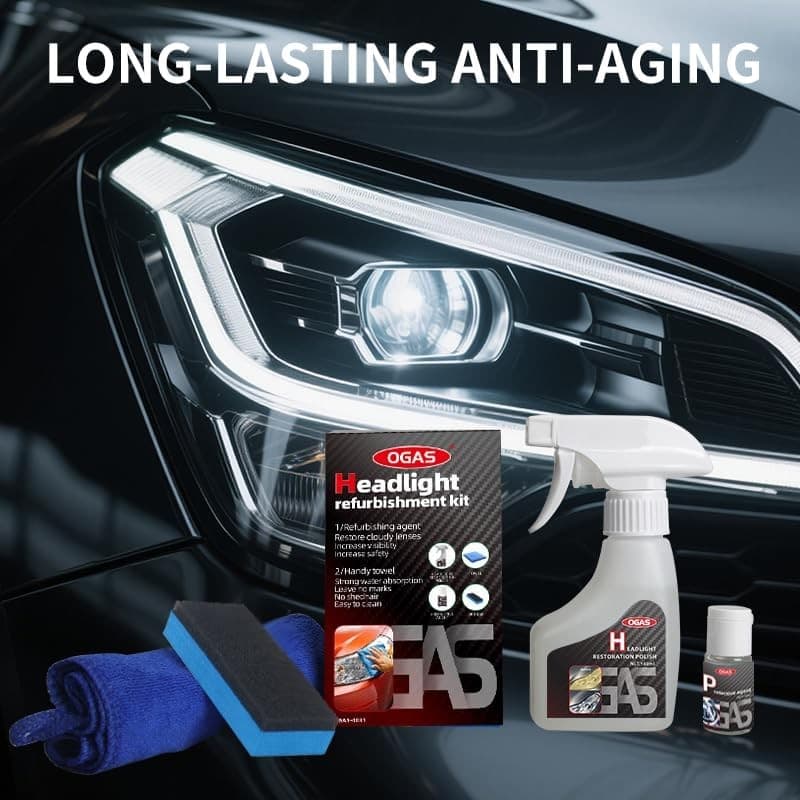 New Automotive Headlight Restoration Kit,Oxidized and Yellowed Automotive  3