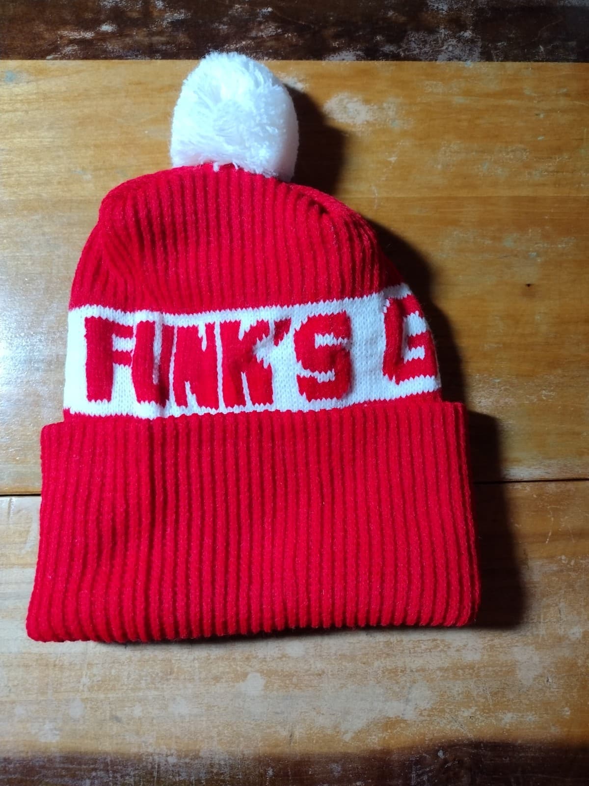 Vintage 1970s Funks G Hybrid Ski Knit Beanie Stocking Cap Pom Pom Winter Hat