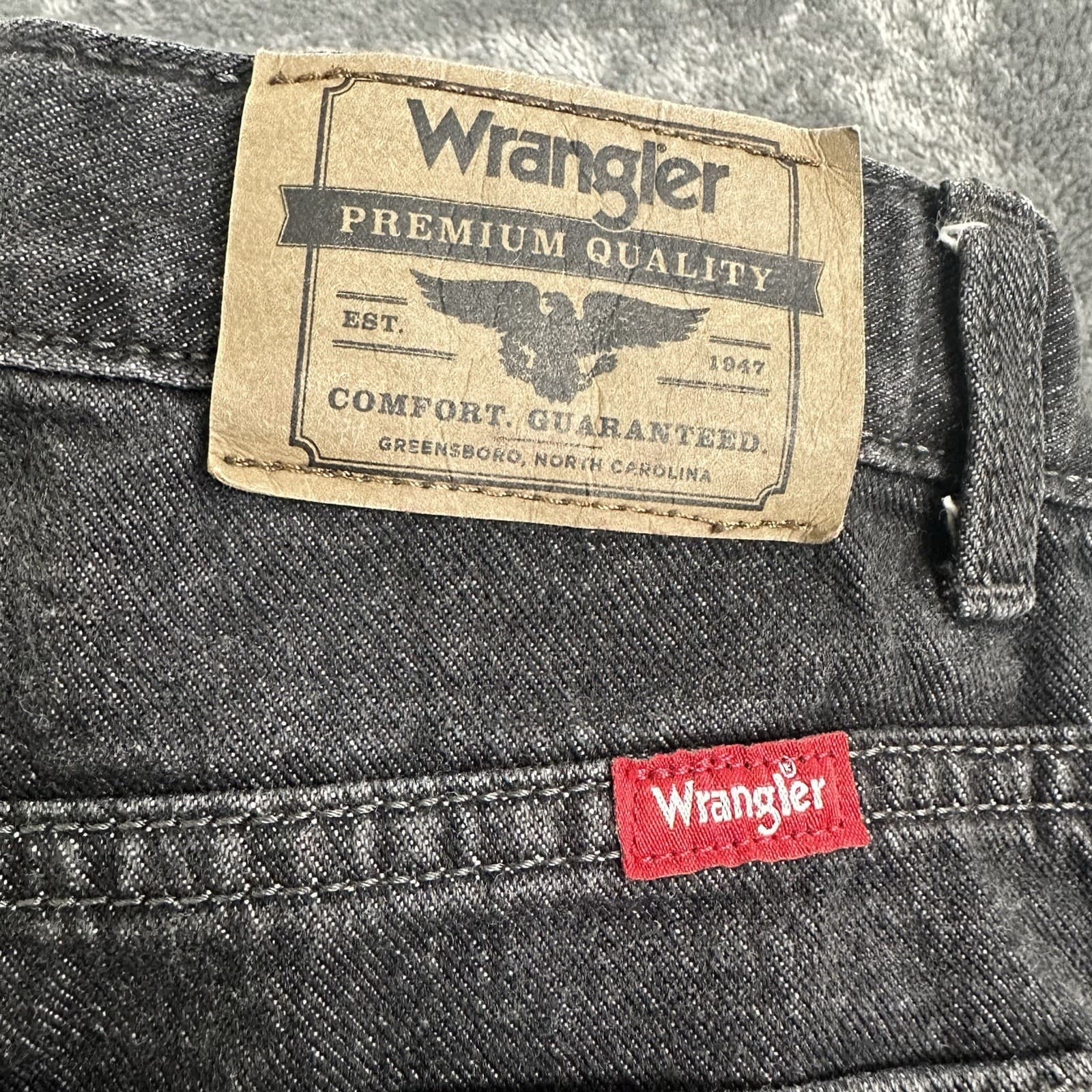 Wrangler Loose 10 Fit Boy 26x24 Reg Jean Charcoal Gray Adjustable Waist Straight 3