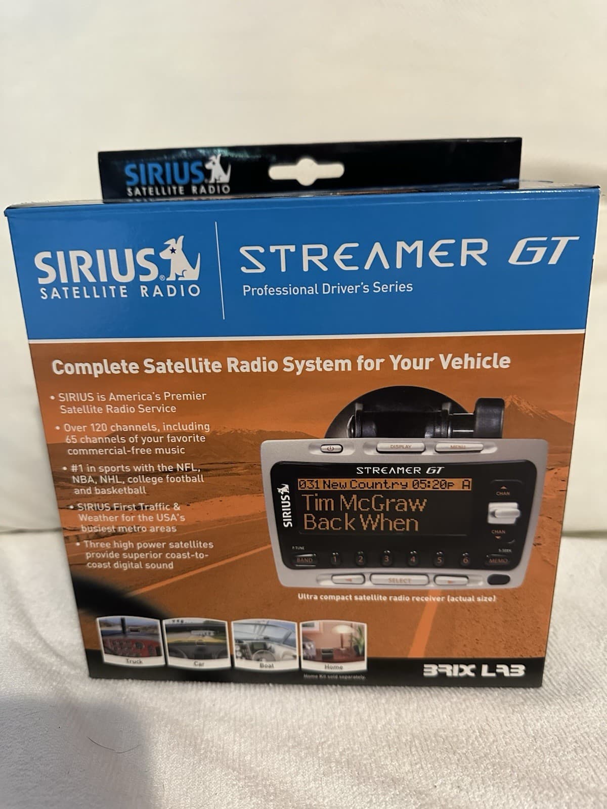 Sirius Satellite Radio Streamer GT Pro Driver's Series with Vehicle Kit NEW!