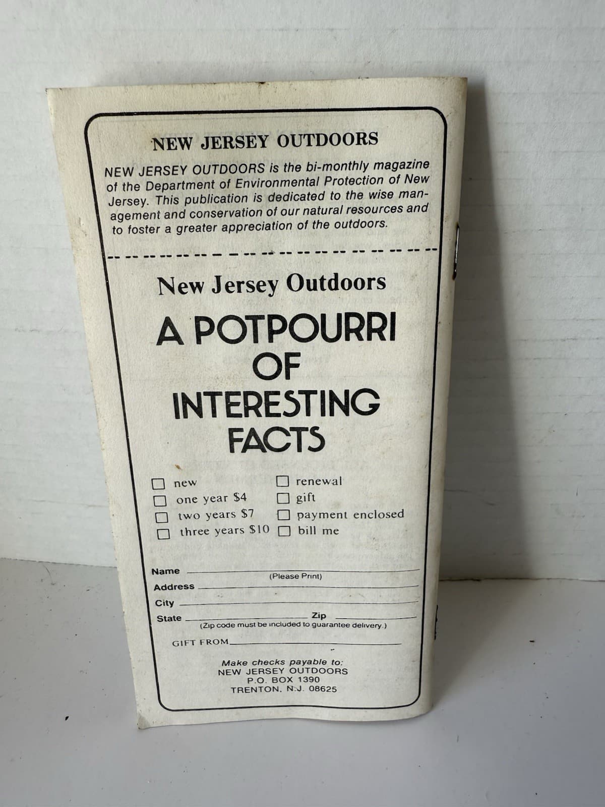 Vintage Booklet Of 1981 N.J. Fishing Laws 2