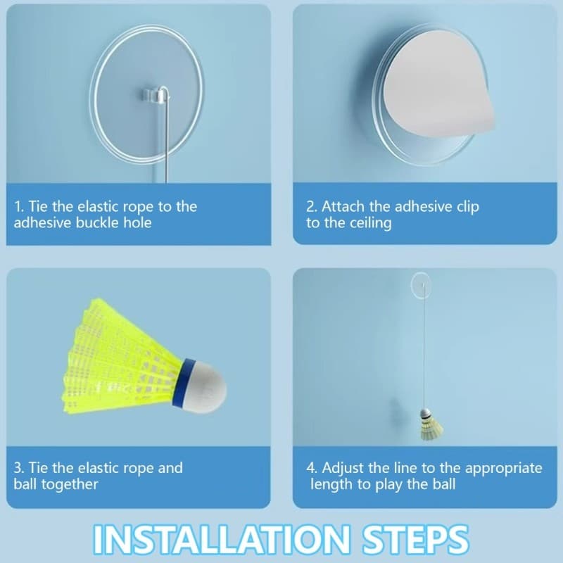 Single Player Trainer Automatic Rebounds Badminton Trainer Self Practice Trainer 5