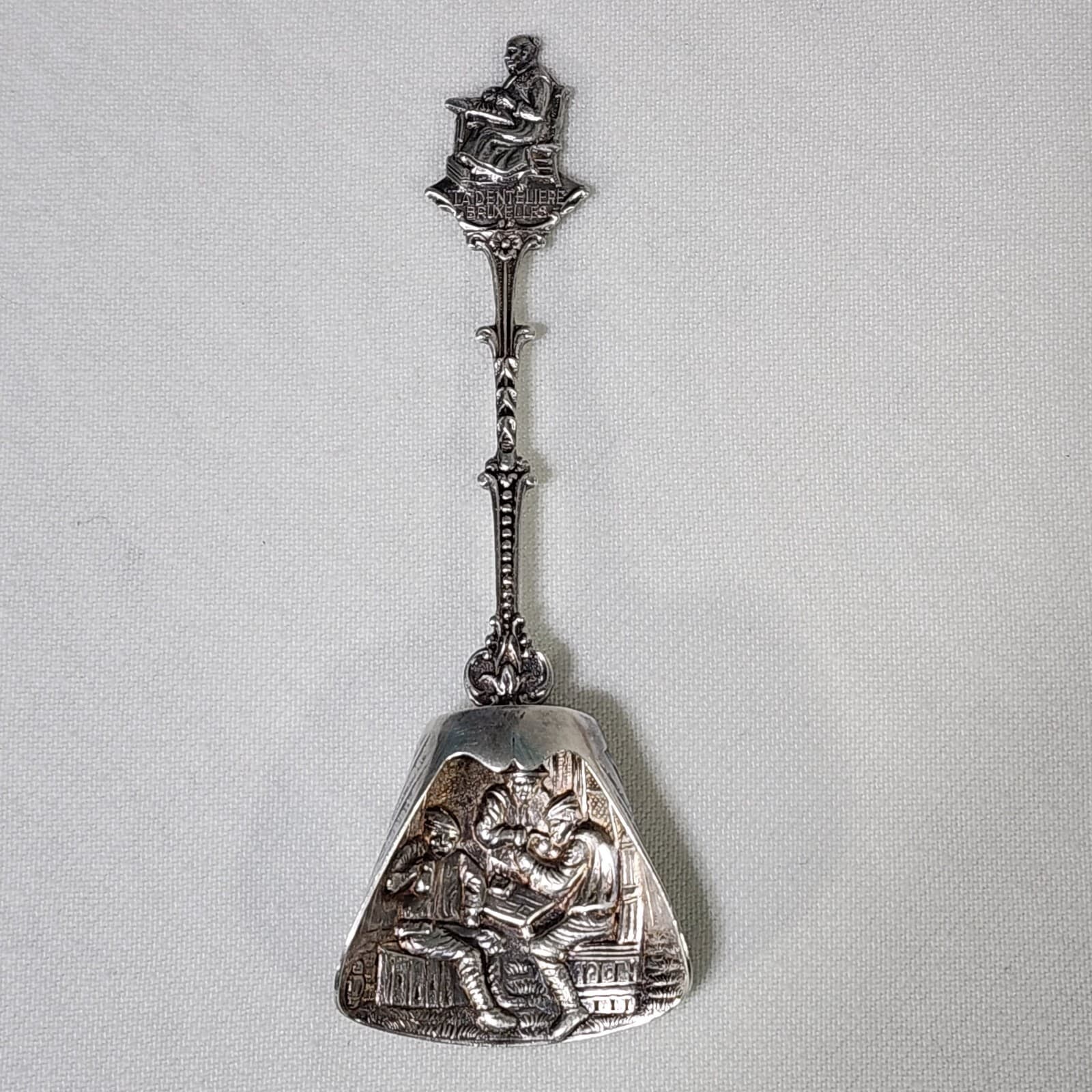 Dutch Silver Plated Spoon Sugar Scoop Souvenir  Holland Netherlands Vtg 1960s 2