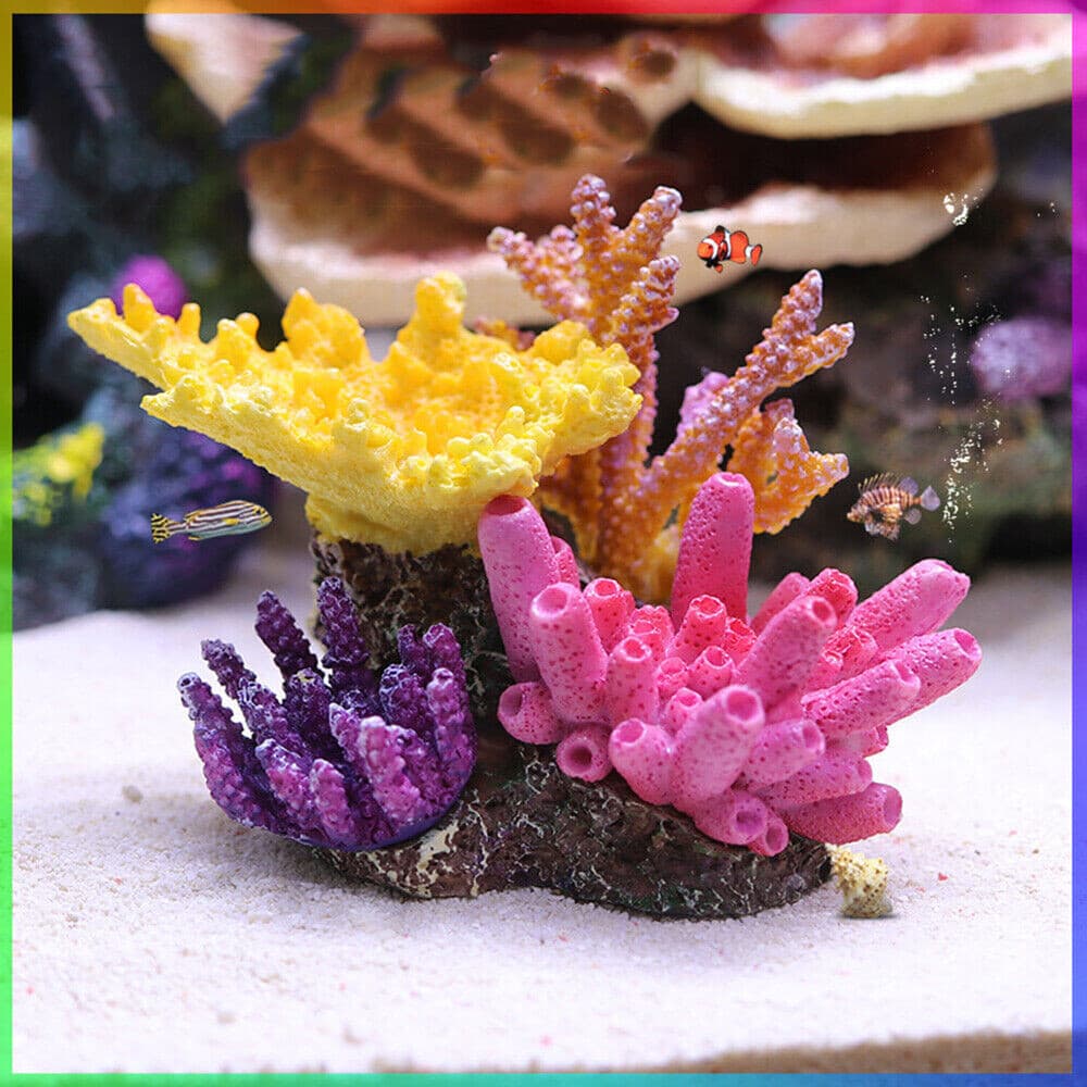 Artificial Coral Reef Resin Aquarium Home Ornament Plant Fish Tank Landscaping # 4