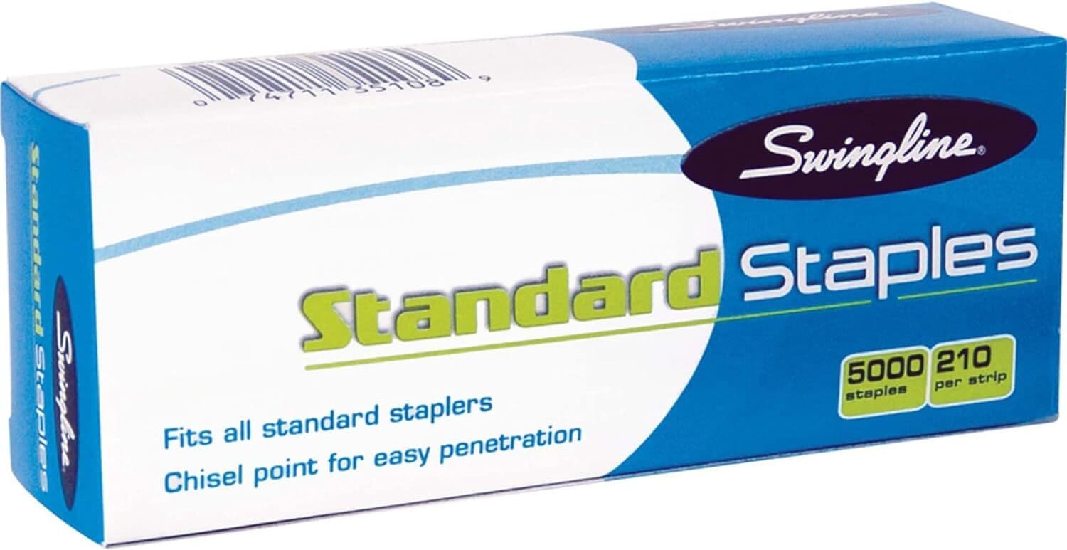 Swingline Staples Standard 1/4 inches Length 210/Strip 5000/Box 1 Box - (35108) 5