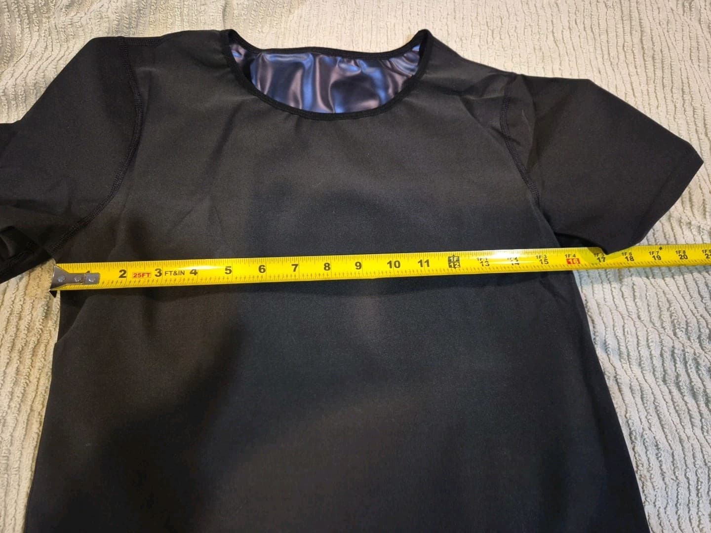 Men’s Sauna Sweat Shirt Black Small, Fitness, Workout, Short Sleeve 4