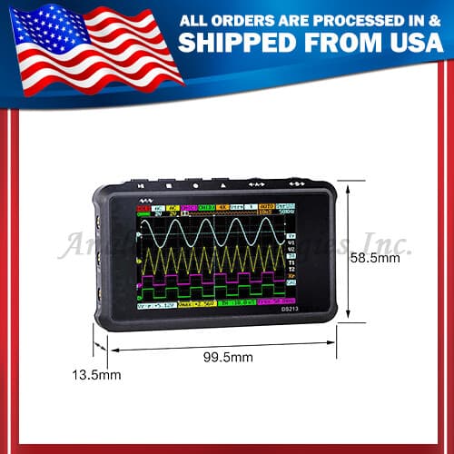 Miniware DS213 Pocket Sized Handheld "5-track, 4-wave line" Digital Oscilloscope
