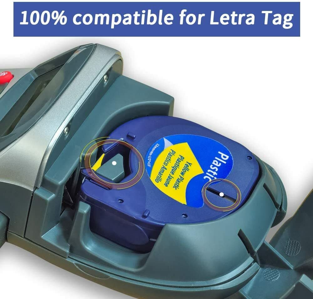 7PK Dymo LetraTag Refill 91330 91331 Plastic Paper Label Tape 12mm LT-100H QX50 2