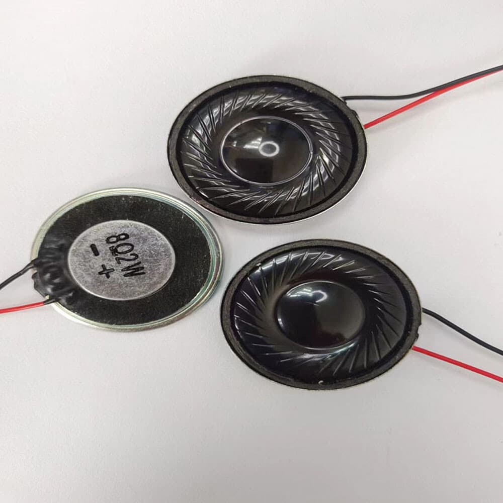 2Pcs 2W 8 Ohm Micro Internal Speaker Magnet Loudspeaker 28mm Dia With Pin Wire 6