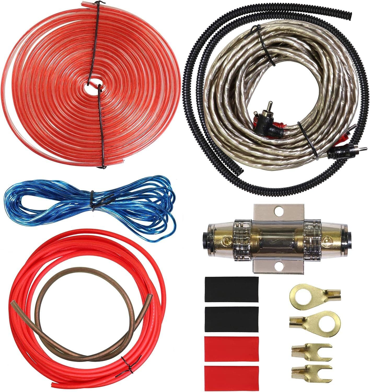 4 Gauge Car Audio Cable Kit Amplifier Install Amp RCA Subwoofer Sub Wiring 2300W 4
