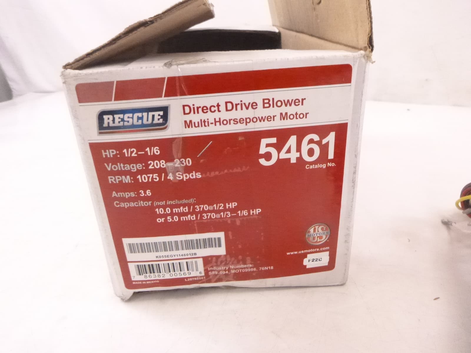 OEMDirect Drive Blower Multi Horsepower Motor 1/2-1/6 HP 208-230V 1075RPM 4 SPDS 3