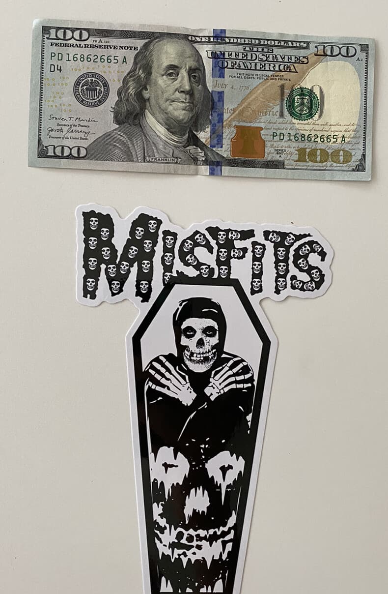 MISFITS STICKER MISFITS BAND STICKER Large 7”Sticker Metallica Samhain BOGO! 138 4