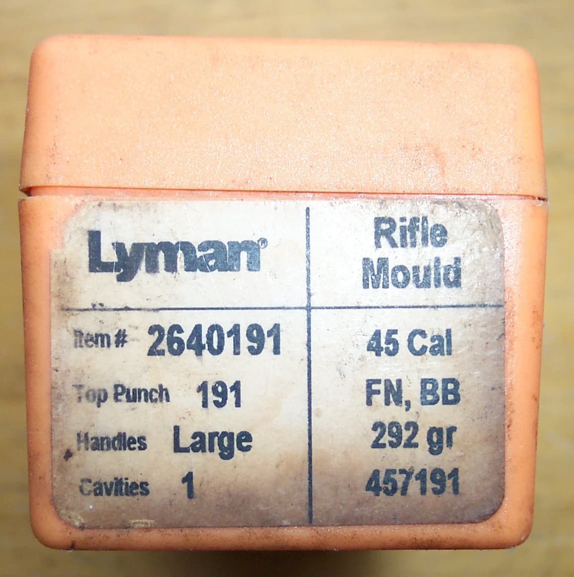 LYMAN/IDEAL 457191 .45 CAL 292 GRAIN MOLD 5