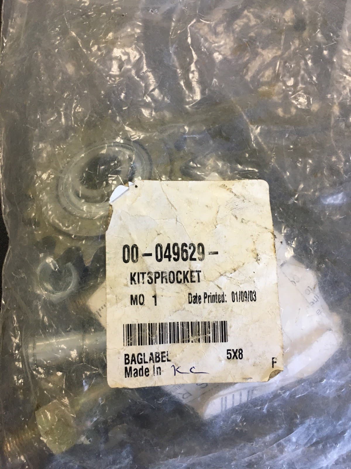 Hobart OEM Part, Sprocket Kit Complete, Part# 00-049629 NEW 2