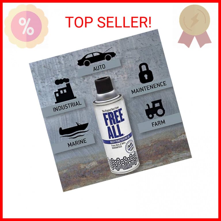 Free All Rust Eater Deep Penetrating Oil, Loosen Rusty Nuts & Bolts, Screws, Cla 2
