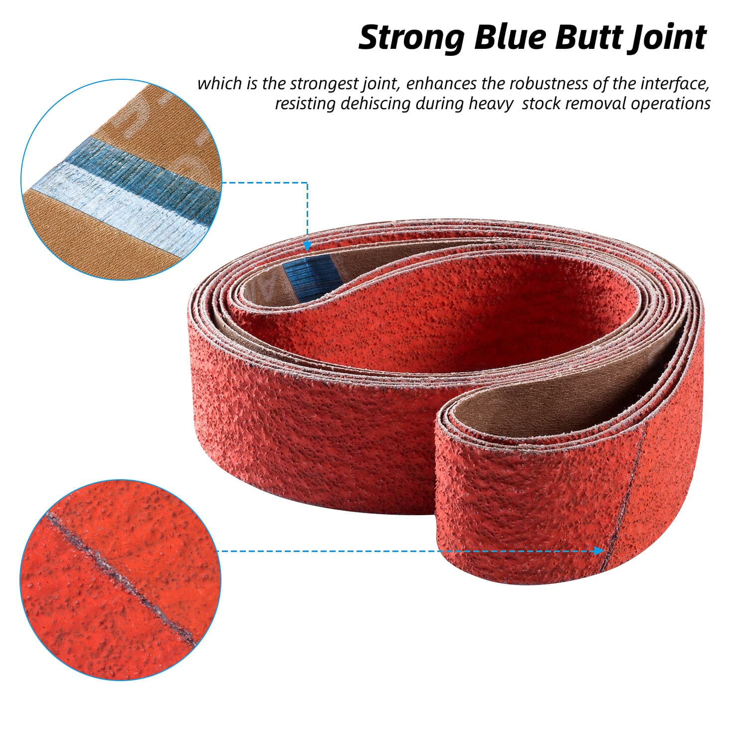 3-Pack 2x72 inch Ceramic Grinder Sanding Grinding Belts 120 Grit for Metal Steel 5