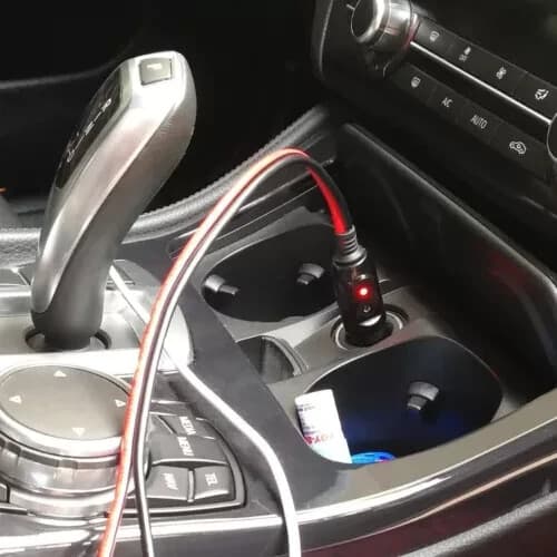 2Pcs Fused Male Car Cigarette Lighter Socket Plug Connector Cable Leads 12V~24V 2