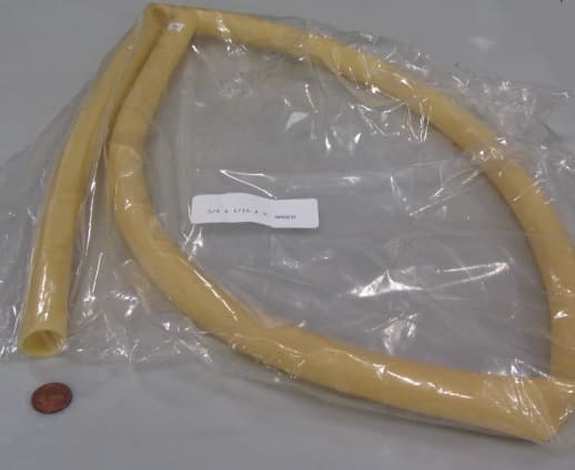 Latex Rubber Tubing Shore A35 Amber 7/8" OD x 3/4" ID x 1/16" Wall x 5 Ft Length 6