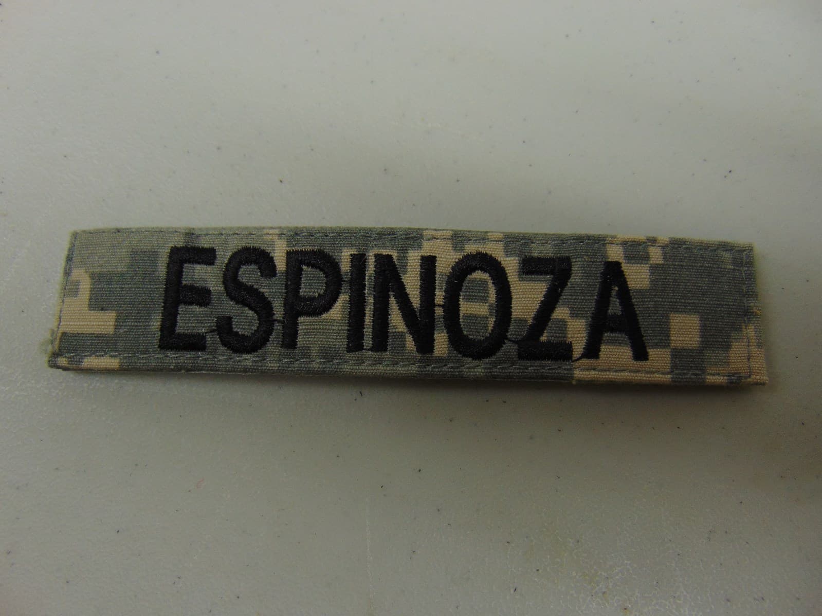 MILITARY US ARMY PATCH FOR ACUS DIGITAL HOOK BACK NAME TAPE WITH ESPINOZA