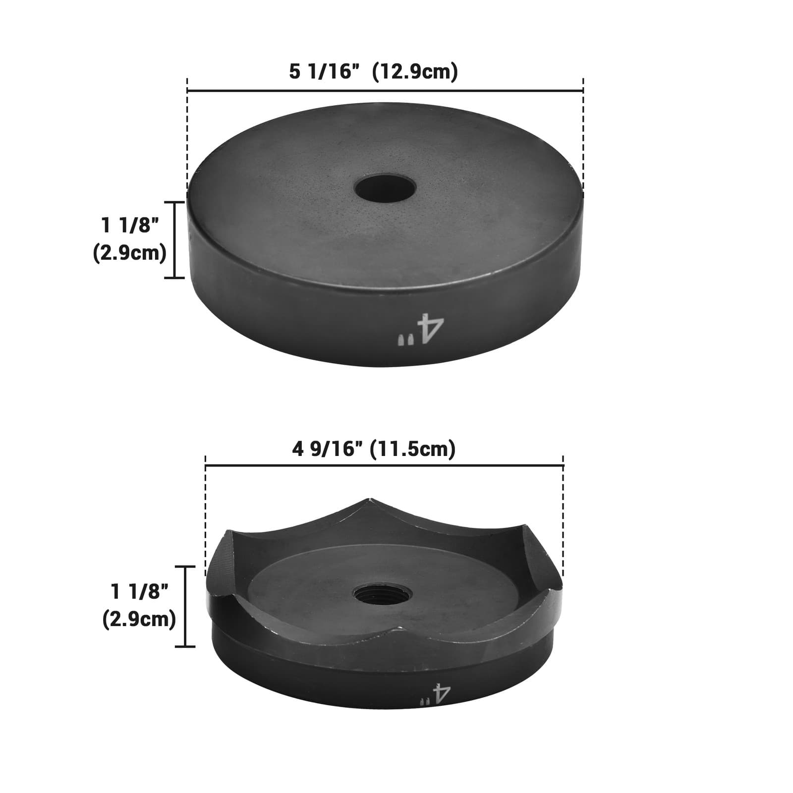 Yescom 4" Hydraulic Knockout Punch Die for Hole Punch Driver 3/4"-16UN Thread 2