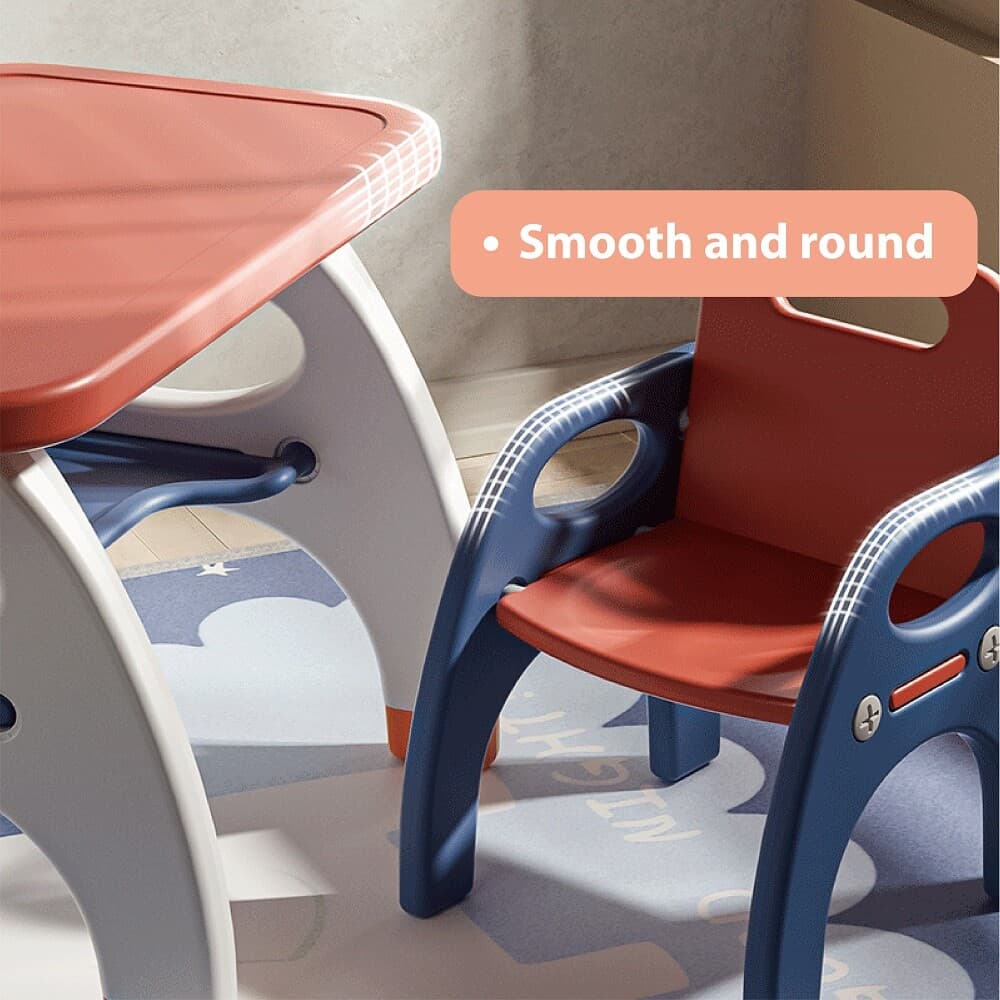 Early education learning plastic table and chair set for kids activity 3