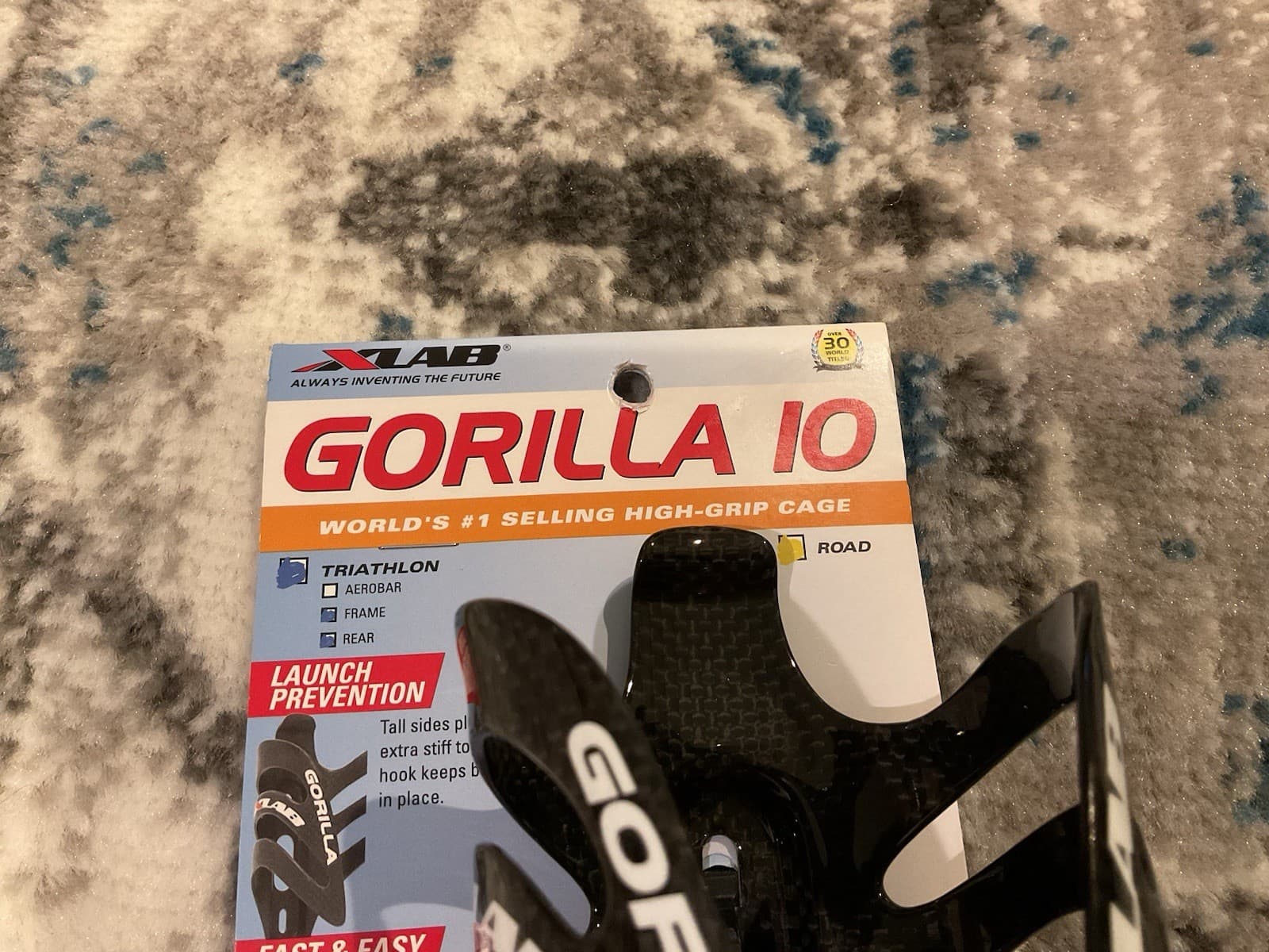 XLAB Gorilla IO HG Water Bottle Cage Gloss Black Carbon 2