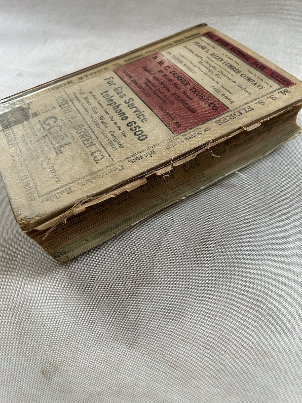 1929 FALL RIVER MA City Directory Genealogy Business Listings Local History Vtg 4